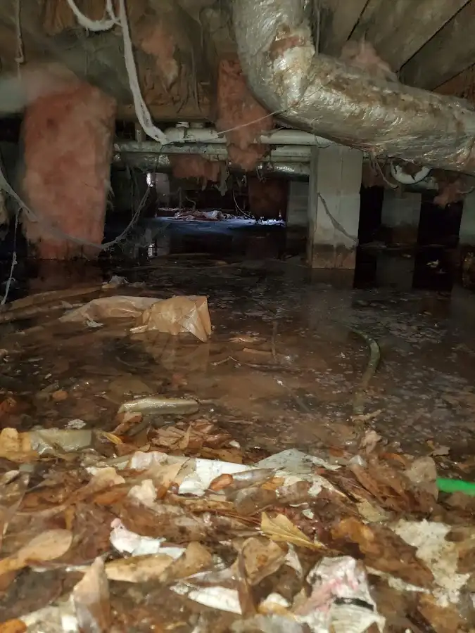 Crawl space flood assessment for Commercial Water Damage Restoration in Lonsdale