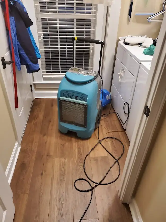 Commercial dehumidifier deployed for Flood Damage Cleanup in Lonsdale